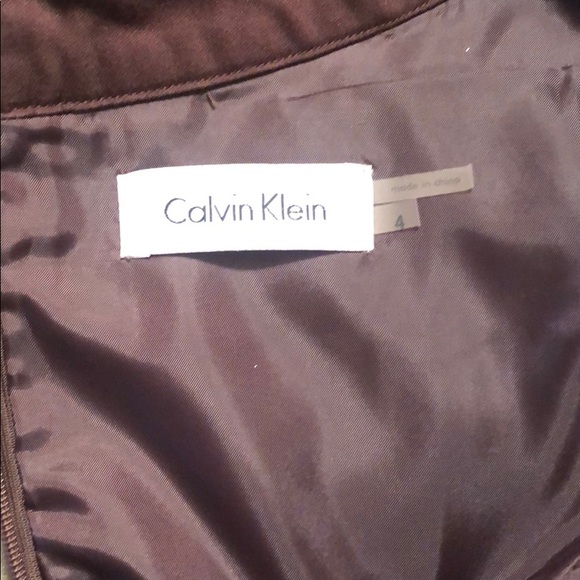 Vintage-style brown Calvin Klein dress full skirt - Picture 6 of 7